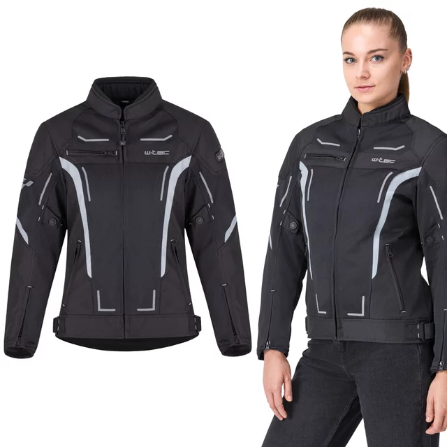 W-TEC Mirelia Damen Sommer Moto Jacke - černo-šedo-fluo - schwarz-grau