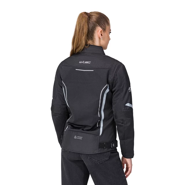 W-TEC Mirelia Damen Sommer Moto Jacke - Schwarz-Grau-Rosa