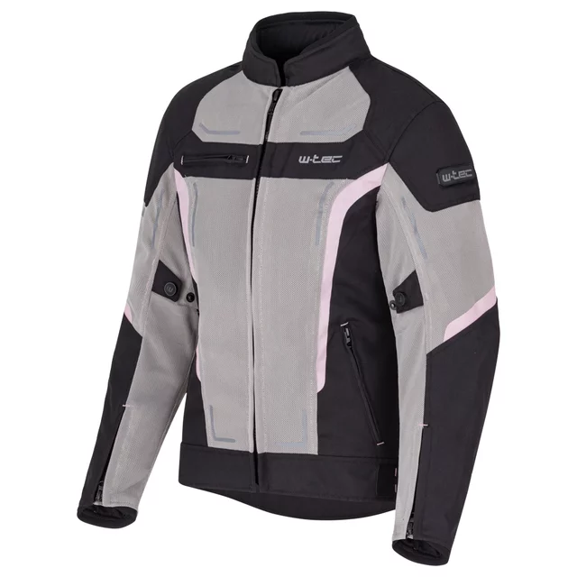 W-TEC Mirelia Damen Sommer Moto Jacke - Schwarz-Grau-Rosa