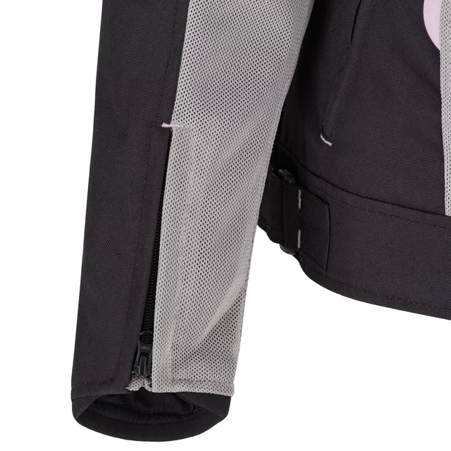 W-TEC Mirelia Damen Sommer Moto Jacke - Schwarz-Grau-Rosa