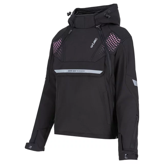 W-TEC Annorack Lady Softshell-Motorradjacke für Damen - schwarz-rosa
