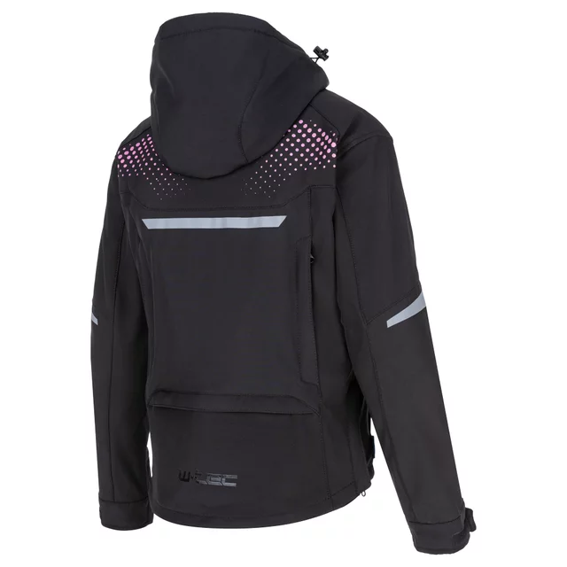 W-TEC Annorack Lady Softshell-Motorradjacke für Damen - schwarz-rosa