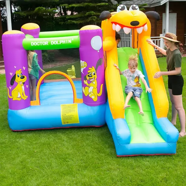 Aufblasbare Burg Doktor Delphin Welpenrutsche 72007