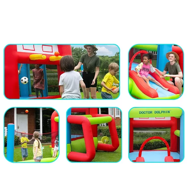 Aufblasbare Burg Doctor Dolphin Tennis &amp; Fußball 72013
