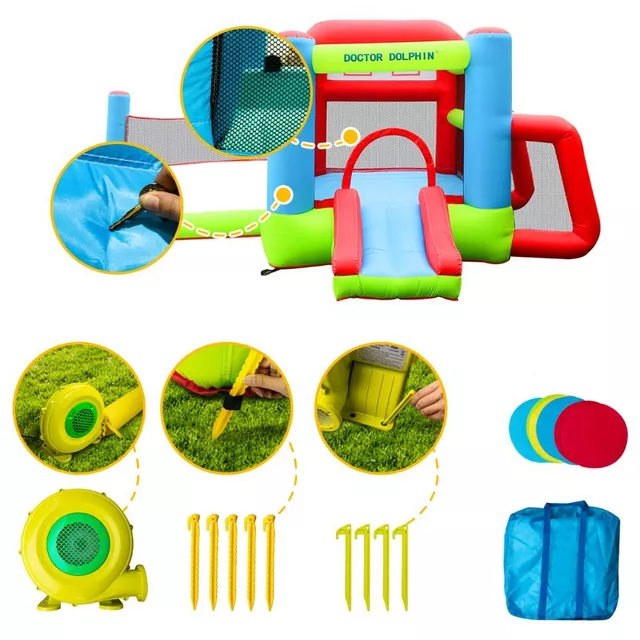 Aufblasbare Burg Doctor Dolphin Tennis &amp; Fußball 72013