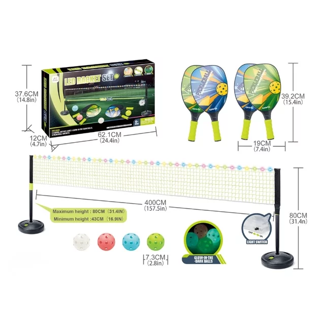 Leuchtendes Pickleball-Set inSPORTline LRS400
