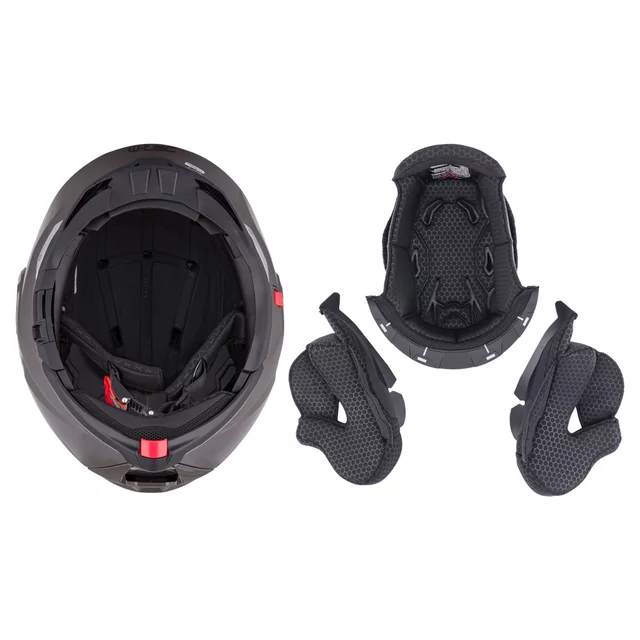 W-TEC Zoroz P/J klappbarer Motorradhelm - Matt Black-Fluo Pink