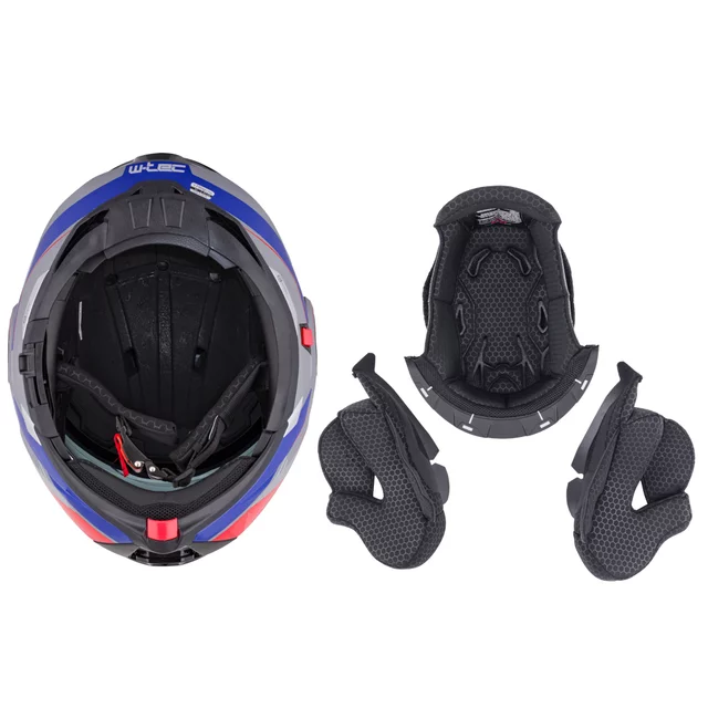 W-TEC Zoroz P/J klappbarer Motorradhelm - Matt Black-Fluo Pink