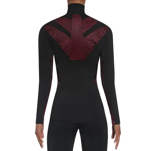 BAS BLACK Inspire Blouse Damen Sport Sweatshirt - schwarz-rosa