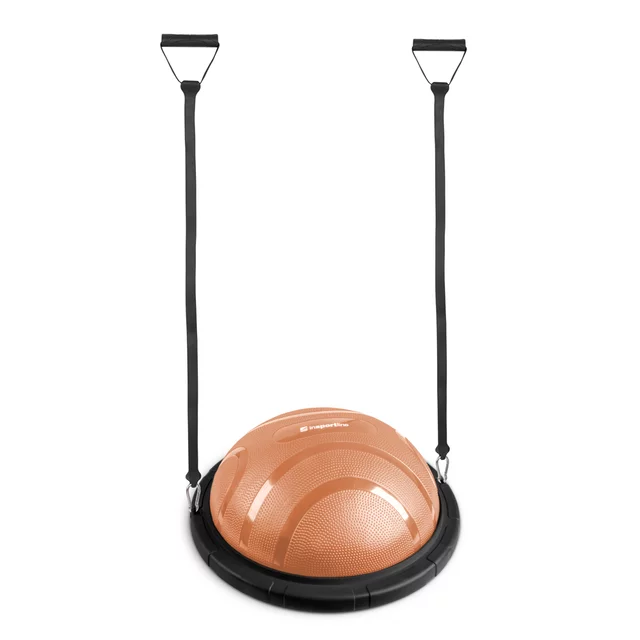 inSPORTline Dome Edge Balancematte mit Gummiexpandern 100 cm / 4,6 kg - černá-mocha mousse