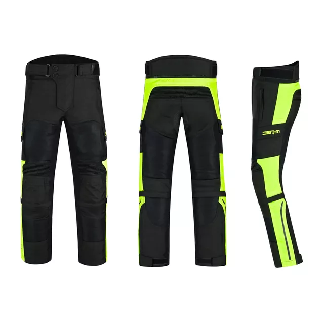 W-TEC Pinapoco Kinder Motorradhosen zum Mitwachsen - schwarz-fluo