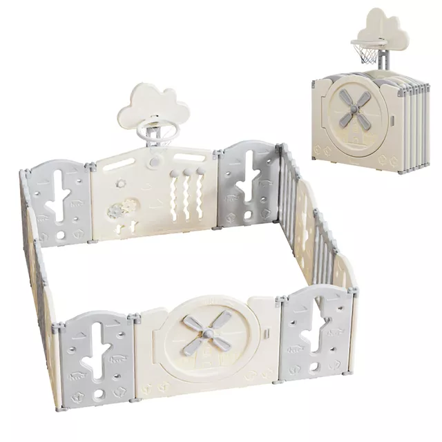 Kunststoff Laufstall inSPORTline Bufalino 14+2 167x200x64 cm