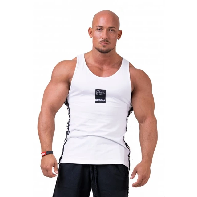 Nebbia Herren Tanktop "YOUR POTENTIAL IS ENDLESS" 174 - schwarz - Weiss