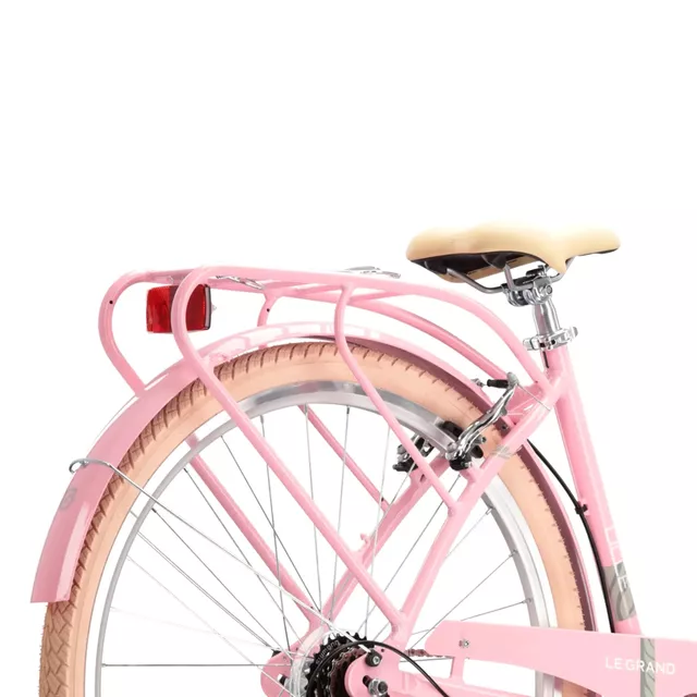 Damen-Stadtfahrrad Le Grand Lille 2 28" Gen 001 - růžová / šedá / lesk