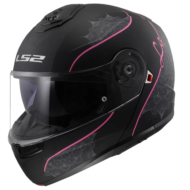Klapphelm LS2 FF908 Strobe II Lux Matt Black-Pink