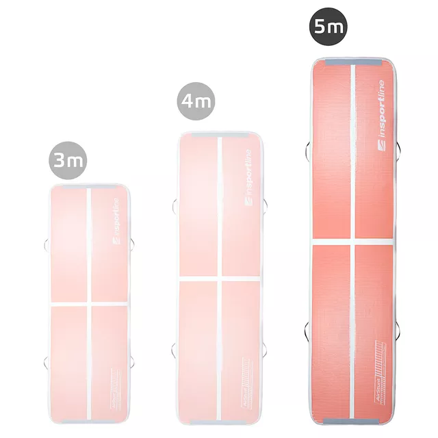 Airtrack inSPORTline Airstunt 500x100x10 cm korallenrosa