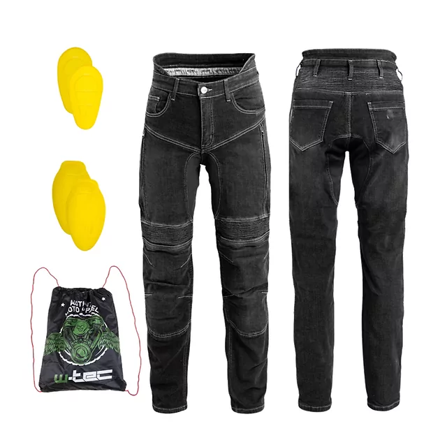 Herren-Motojeans W-TEC Biterillo Evo - schwarz - schwarz