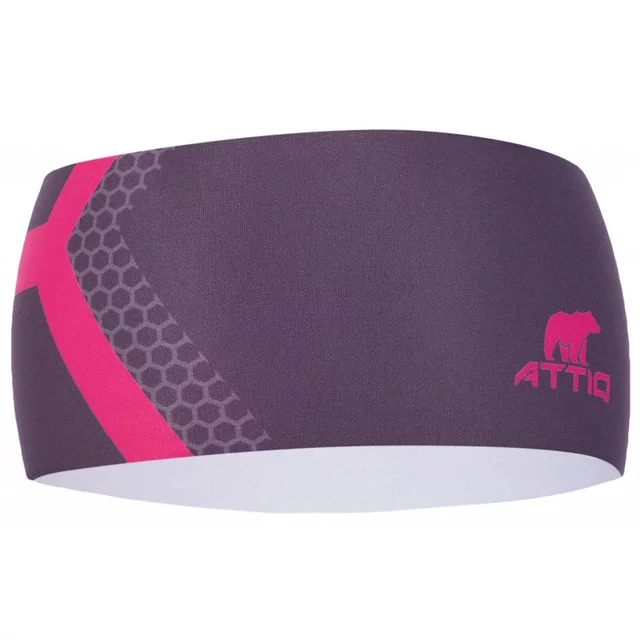 Attiq Lycra Thermo Sport-Stirnband - Mountain Blue - Vertical Pink