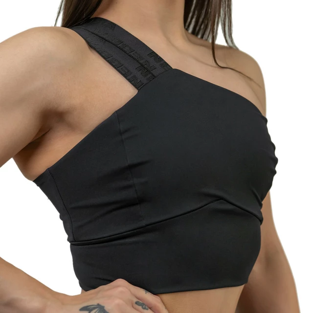 Damen Sport-BH mit hohem Halt Nebbia INTENSE Asymmetrisch 841 - schwarz