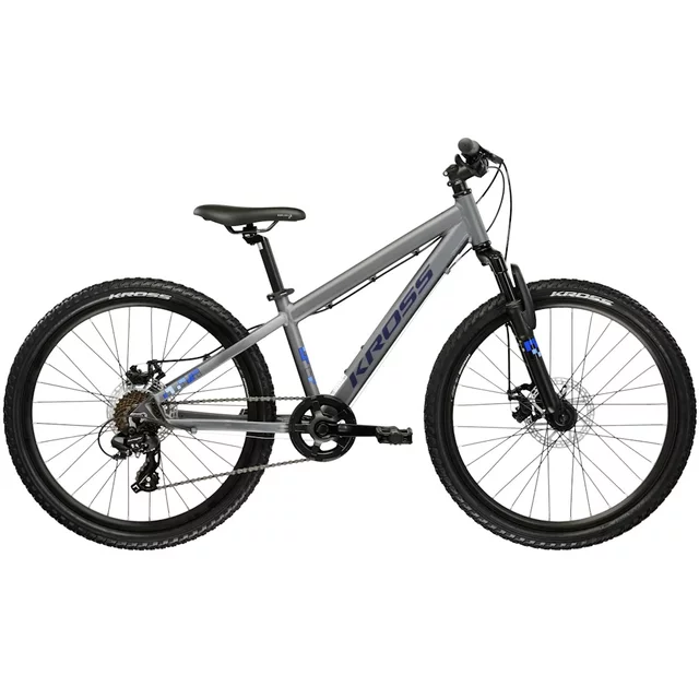 Kross Dust JR 1.0 DSC 24" Junior-Fahrrad – Modell 2026 - šedá/námořnická modrá/mat - šedá/námořnická modrá/mat