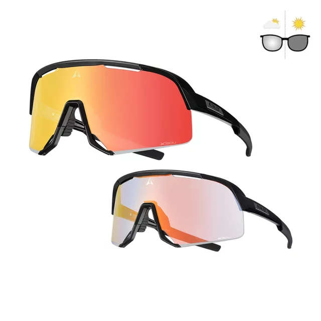 Phototrope Sonnenbrille Altalist Kisou PXC - modrá s modrými skly - černá s červenými skly