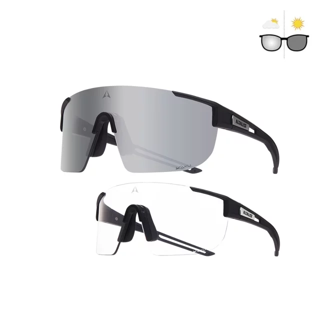 Phototrope Sonnenbrille Altalist Kaku SP4 - černá s červenými skly - černá se stříbrnými skly