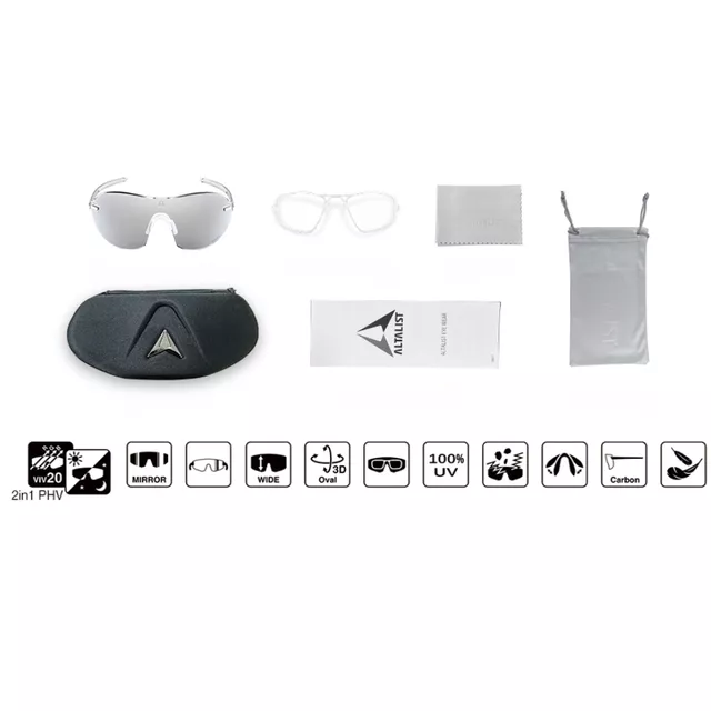 Phototrope Sonnenbrille Altalist Kisou PRD - scwarz mit blauen Gläßern