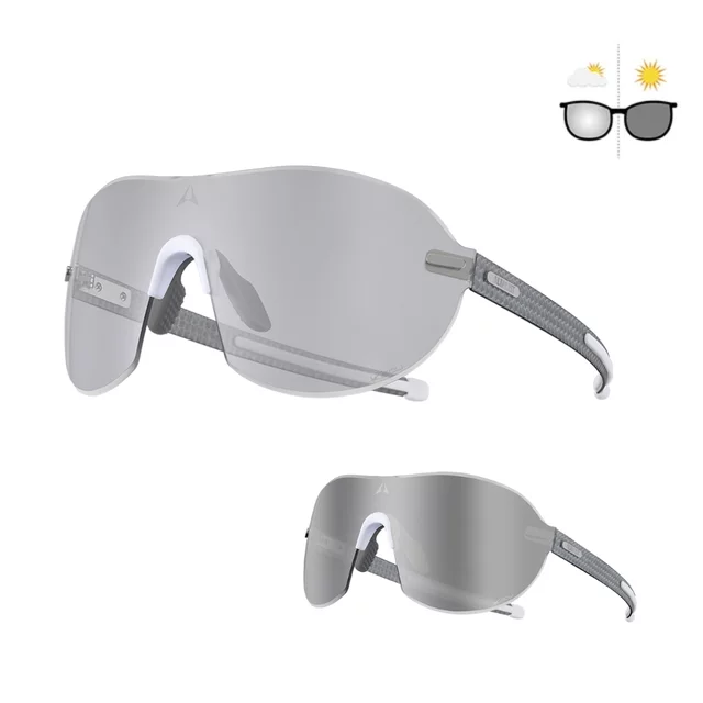 Phototrope Sonnenbrille Altalist Kisou PRD - scwarz mit blauen Gläßern - stříbrná se stříbrnými skly