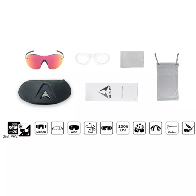 Phototrope Sonnenbrille Altalist Kisou PRD - scwarz mit blauen Gläßern