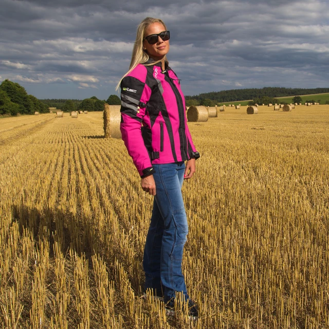 W-TEC Alenalla NF-2410 Damen Softshell Motorradjacke - schwarz-rosa