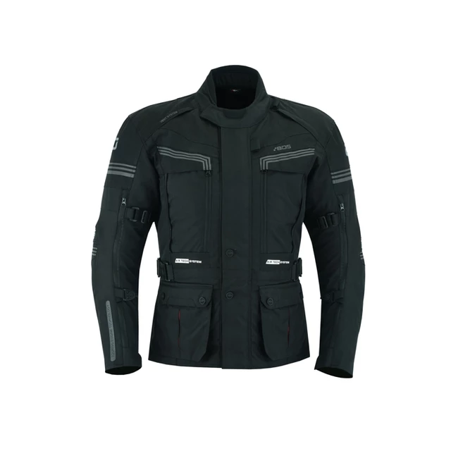 Touring-Motojacke für Männer BOS Maximum - schwarz - schwarz