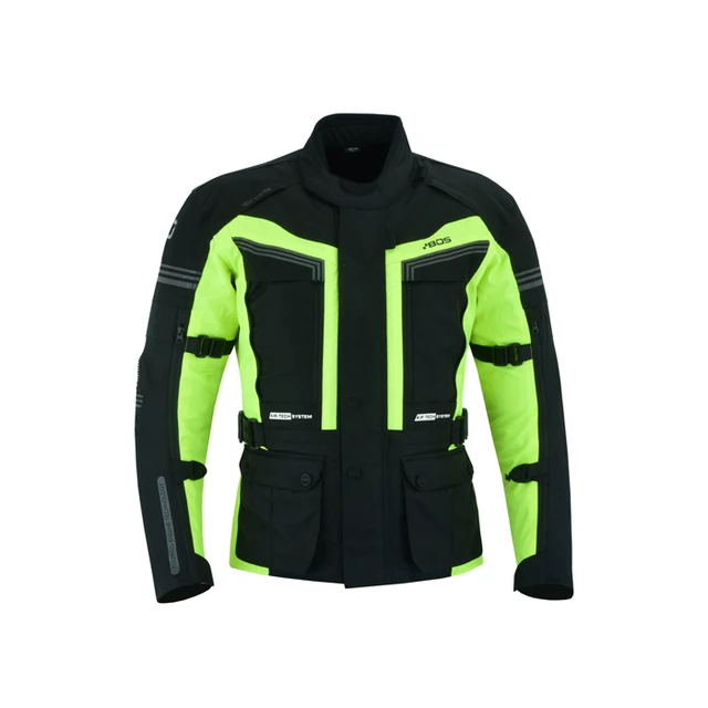 Touring-Motojacke für Männer BOS Maximum - schwarz - neon