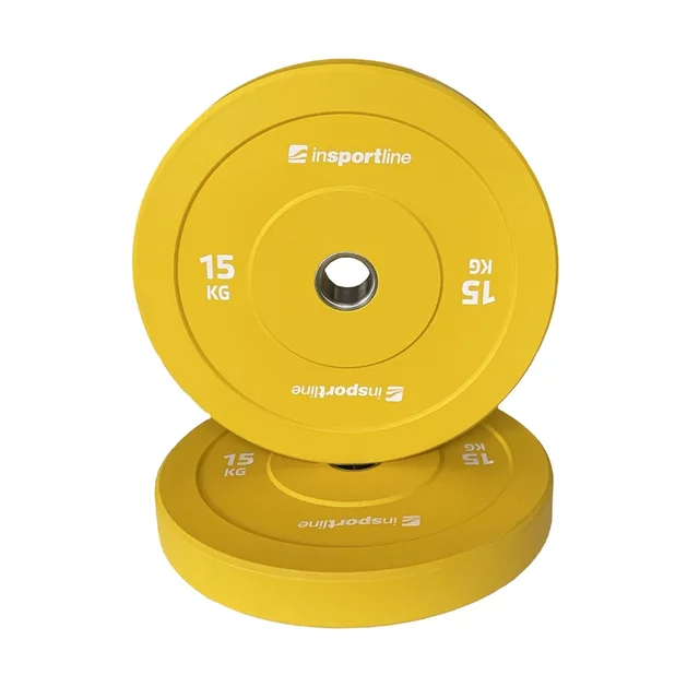 Gummischeibe inSPORTline Bumper Plate Go 15 kg 50 mm