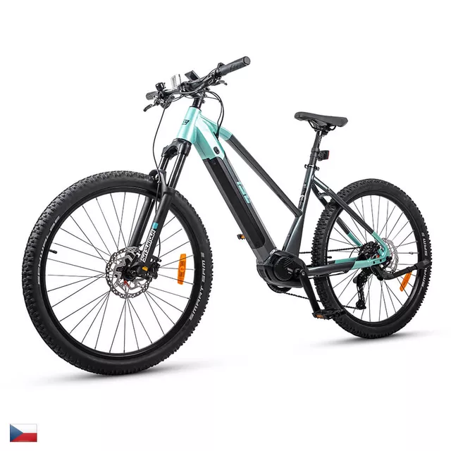 Damen E-Mountainbike inSPORTline ISL Asuki 630 Wh 27,5" - Modell 2025 - Aqua Blue - Aqua Blue