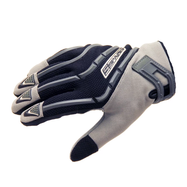 Motocross-Handschuhe Spark Cross Textil - grau