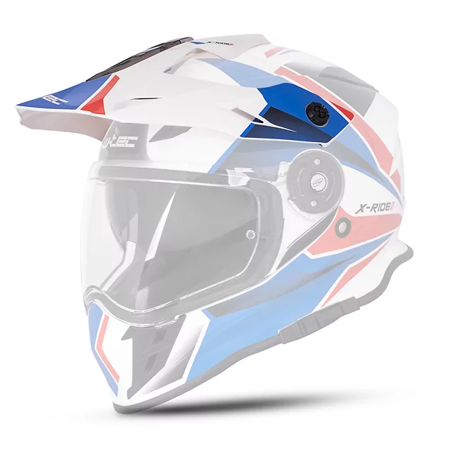 Ersatzschirm für W-TEC Valso Helm - schwarz-fluo - bílo-červeno-modrá