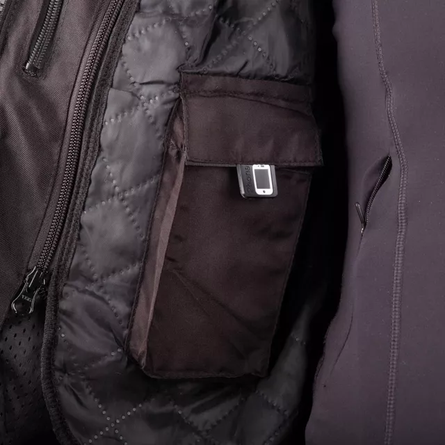 W-TEC Barbata Damen-Motorradjacke - Schwarz-Grau-Rosa