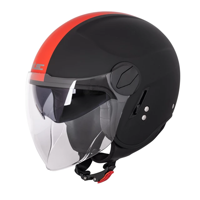 W-TEC Vernante Motorroller Helm - Black Matt-Corsa Red - Black Matt-Corsa Red