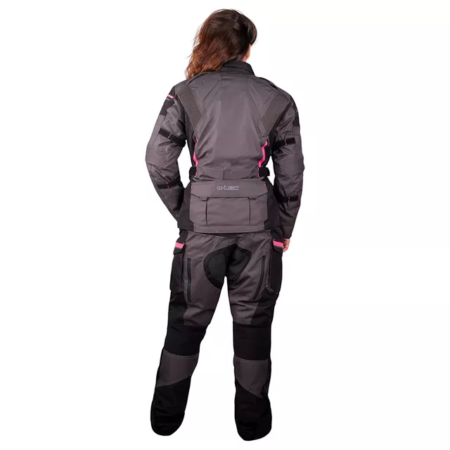 W-TEC Barbata Damen-Motorradhose - Schwarz-Grau-Rosa