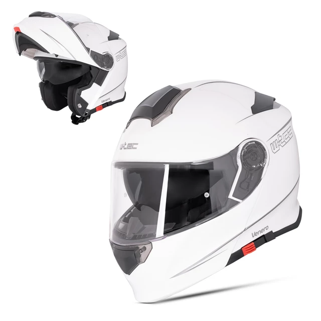 W-TEC Venero Klapphelm - Glossy Black-Neon Yellow - Glossy White