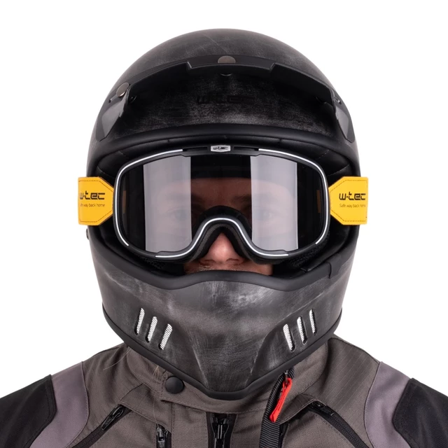 Motocross Helm W-TEC Retron - Rostiges Grau