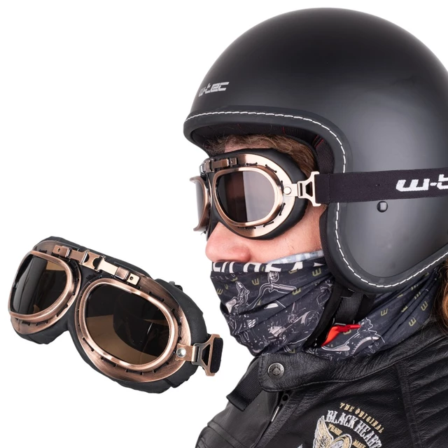 W-TEC Steamrust Motorradbrille