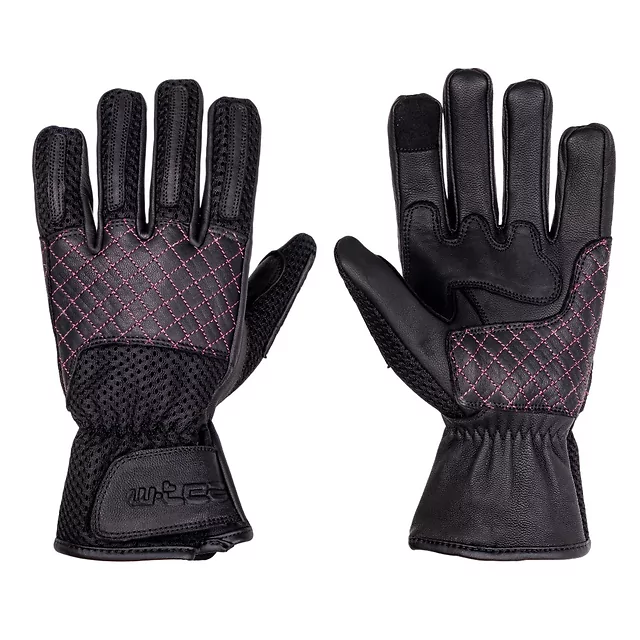 W-TEC Ladonna Motorradhandschuhe für Damen - schwarz-rosa