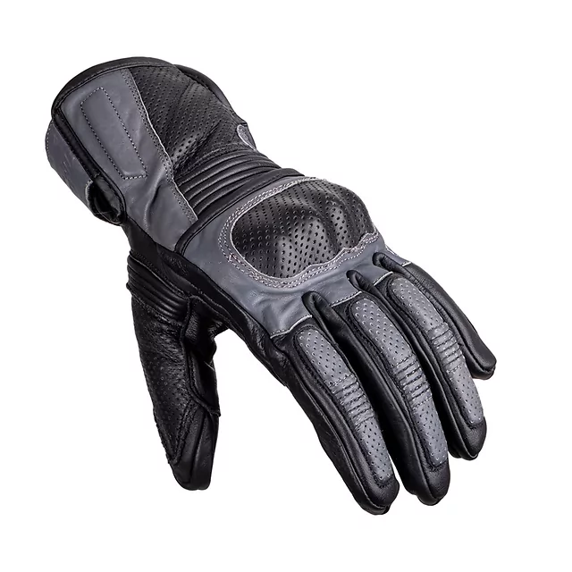 W-TEC Boldron Motorradhandschuhe aus Leder - schwarz-grau