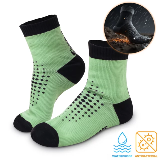 Wasserdichte Bambus-Socken inSPORTline Pantris AG+ antibakteriell - blau - grün
