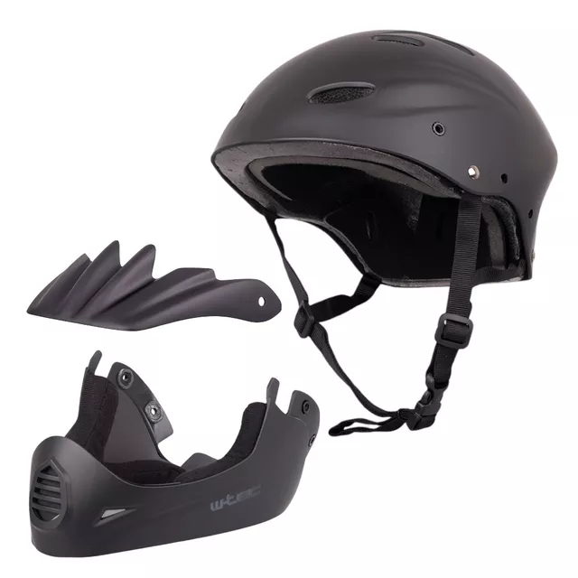 W-TEC Campanero Mattschwarzer Downhill-Helm