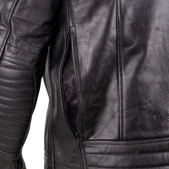 W-TEC Murayo II Leder-Motorradjacke - schwarz