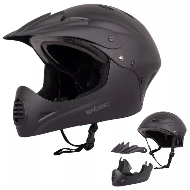 W-TEC Campanero Mattschwarzer Downhill-Helm