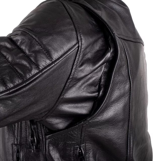 W-TEC Murayo Leder-Motorradjacke - schwarz