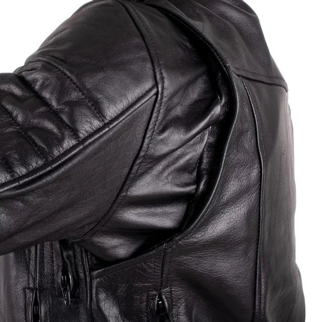 W-TEC Murayo II Leder-Motorradjacke - schwarz